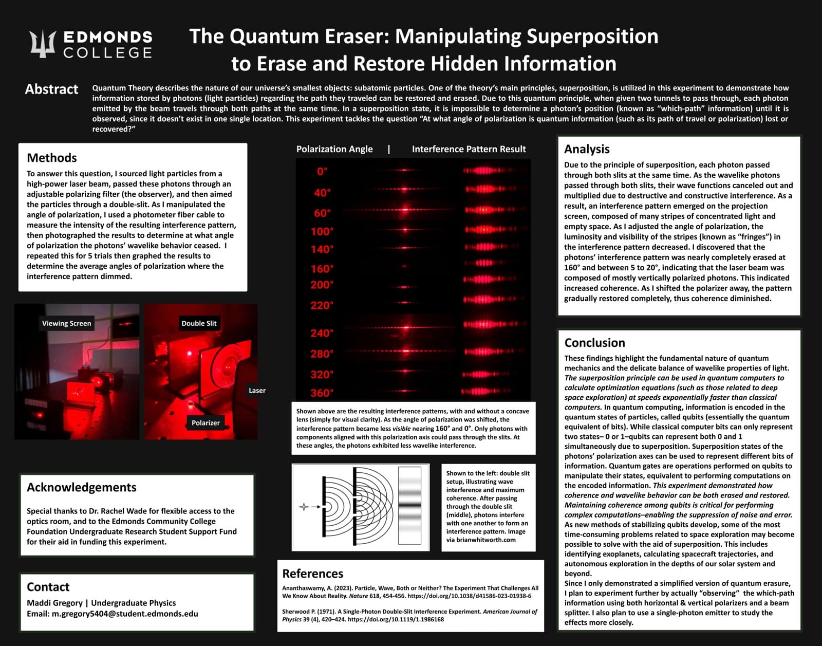 Quantum Eraser: Erasing & Restoring Which-Path Information